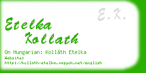 etelka kollath business card