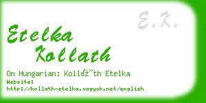 etelka kollath business card